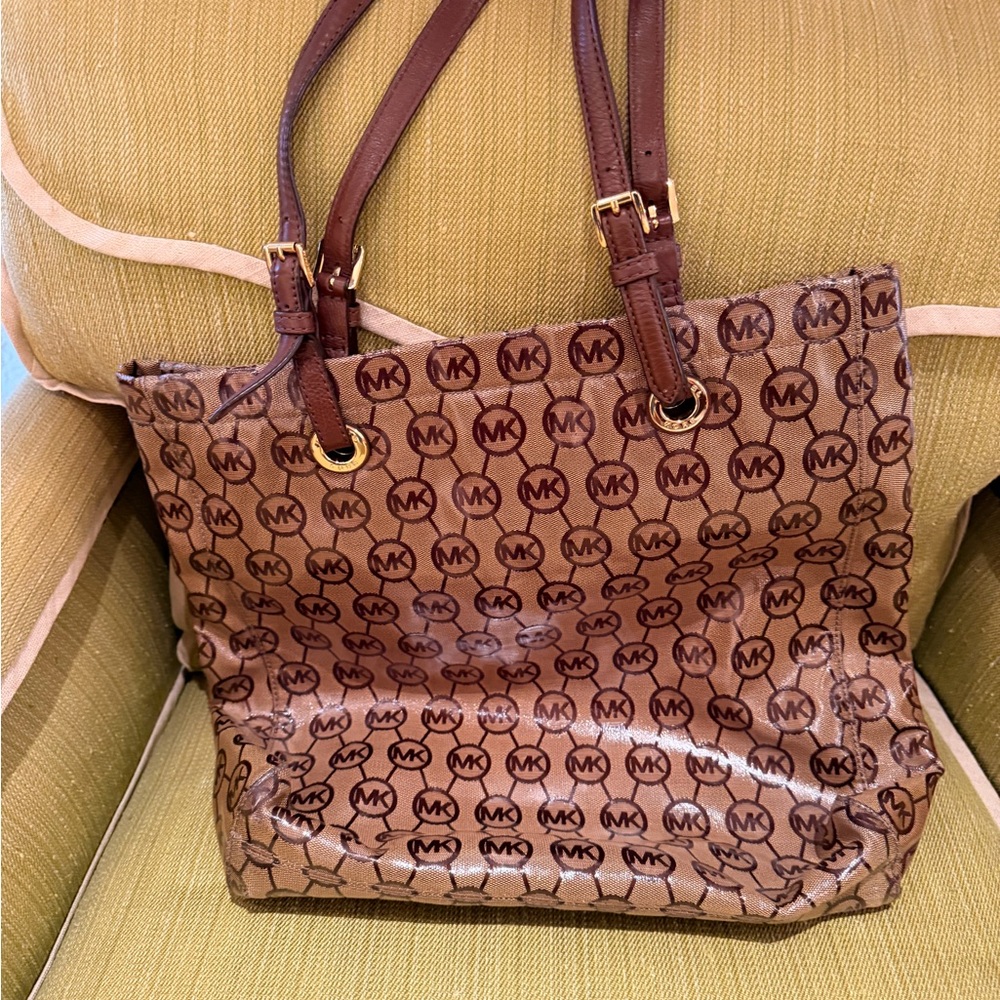 Michael Kors Monogram Brown Tote